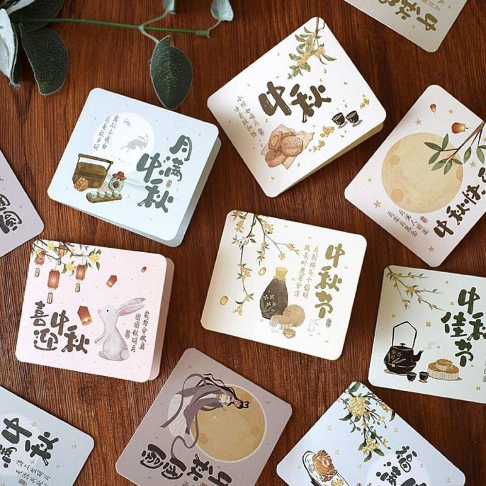 

8pcs/set Paper Festival Greetings Cards Portable Holiday Greeting Card Kids style 1 cards
