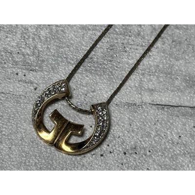 Used Necklace Horseshoe Horseshoe Rhinestone G Logo [273]