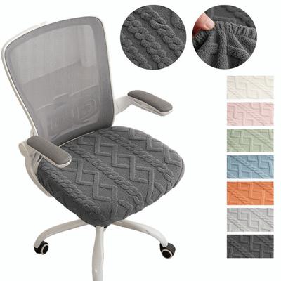 Universal Office Chair Seat Covers Jacquard Thickened Chair Dustproof Cover Washable Stretch Computer Chair Cove for All Seasons
