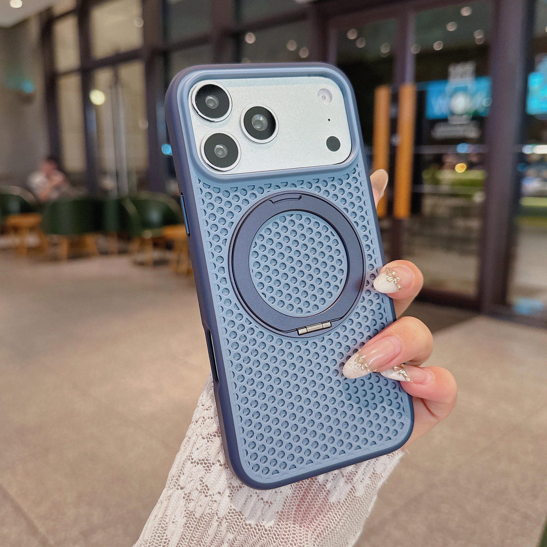 

iPhone 17 Pro 360° Magnetic Cooling Case, Apple 16 Plus Soft Edge, Full Coverage Drop Protection for 15. 17 Air синій