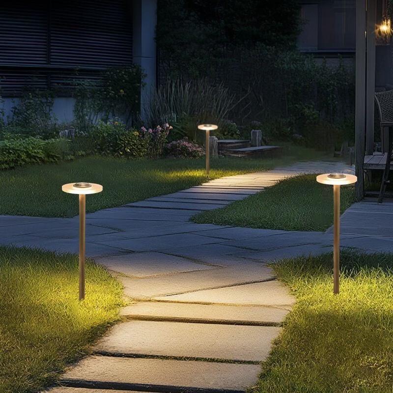 Outdoor Waterproof Mushroom Lawn Light with Flat Head Base