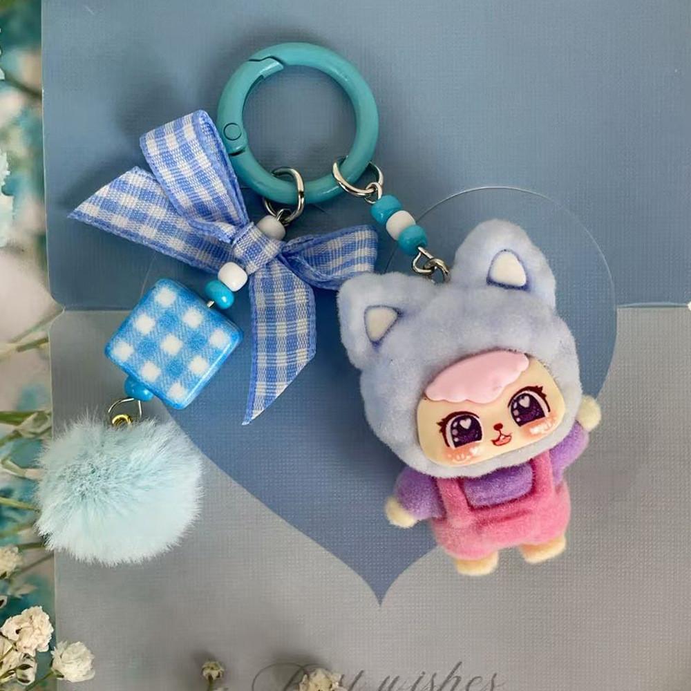 Plastic Handwave Cat Keychain With Cartoon Design For Gift And Party Decor