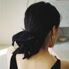 [4th Reorder] [Pouch Packaging] Lyra Pleats Scrunchie - Black