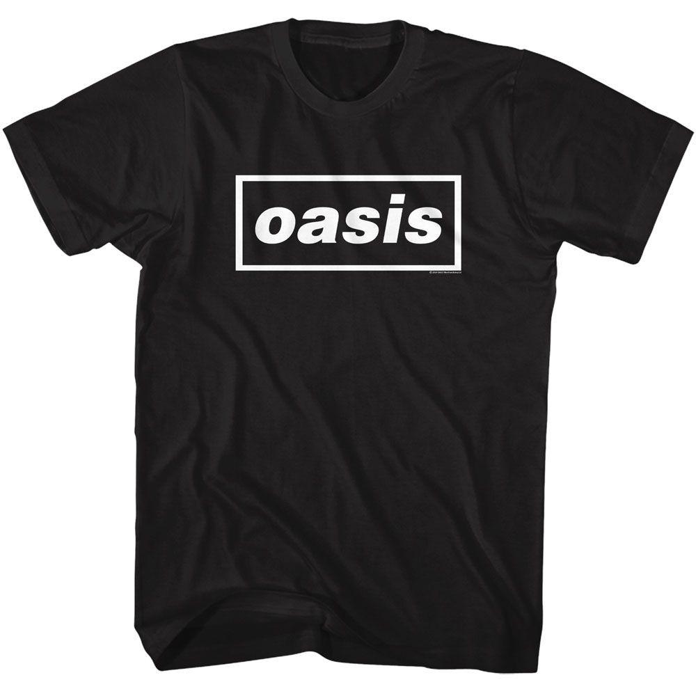 Oasis Rectangular Logo Black Music Shirt