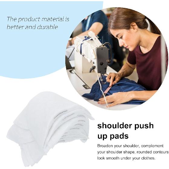 Didiseaon 50pcs White Shoulder Pads Sewing Sponge Shoulder Pads Shoulder Enhancers Jacket Shoulder Mats for Women Men Suit Coat Jacket Clothes