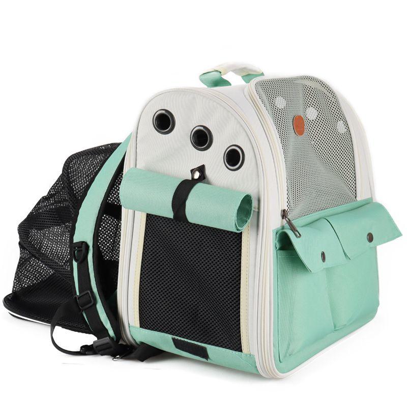 Pet Supplies Out Puppy Backpack Expandable Pet Bag Large Capacity Breathable Foldable Dog Bag Portable Cat Backpack