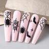 Halloween Nail Art Stickers Heart Spider Webs Designs Bat Moon Star Sliders Self-Adhesive Decals For Festive Manicure