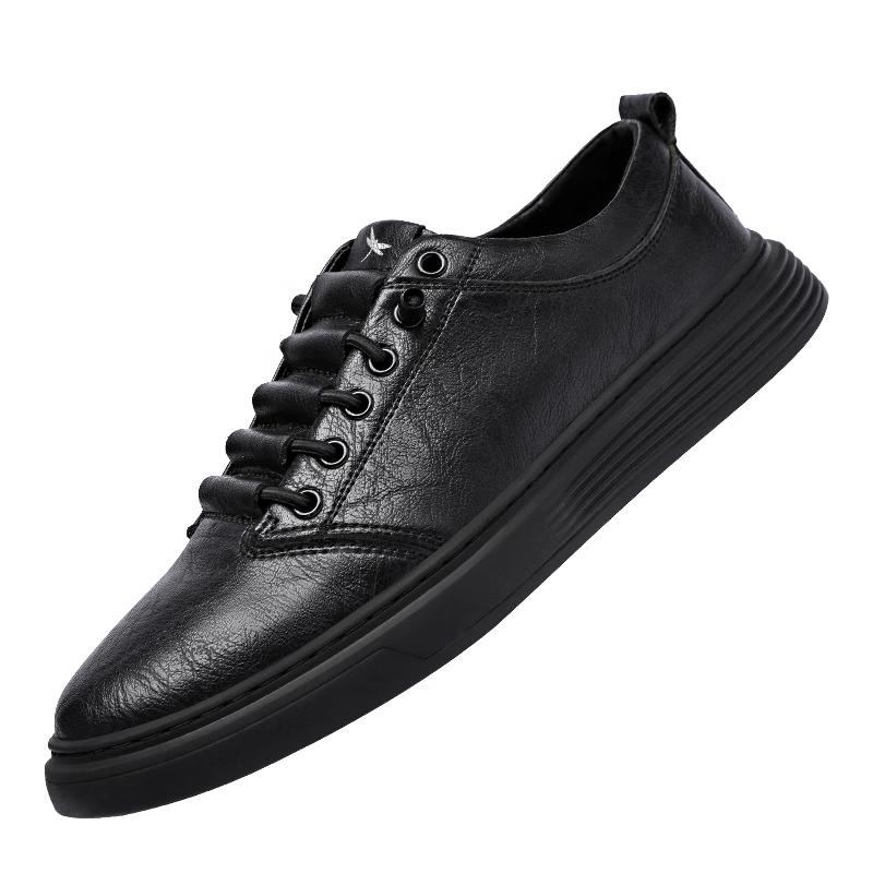 Red Dragonfly Men s Black Casual Leather Board Shoes WXA344001 44
