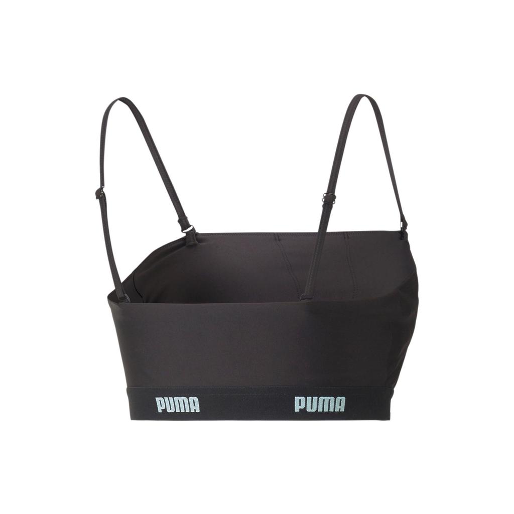 Puma Logo Print Sports Bra Women Underwear Black 536630-01