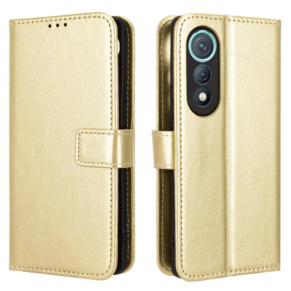 

For TECNO Pova Curve 5G LJ8k PU Leather Case with Strap Crazy Horse Texture Phone Wallet Cover