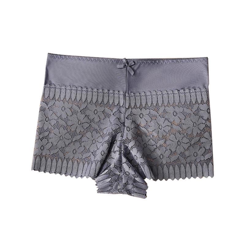 Sexy Lace Mid-Waist Hip-Wrapped Breathable Boxer Briefs for Women