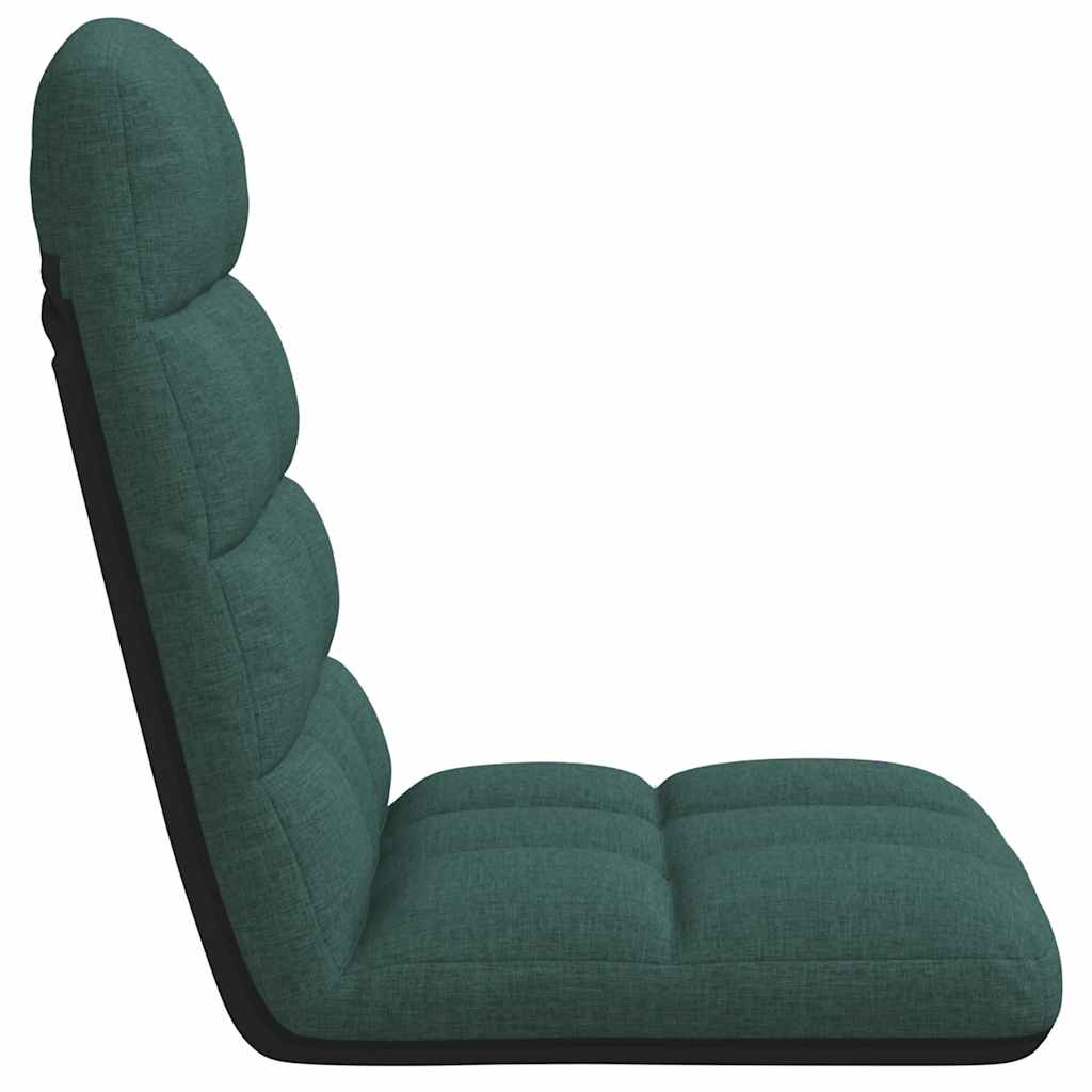 Foldable Floor Chair Dark Green 71x51x62 Cm Fabric