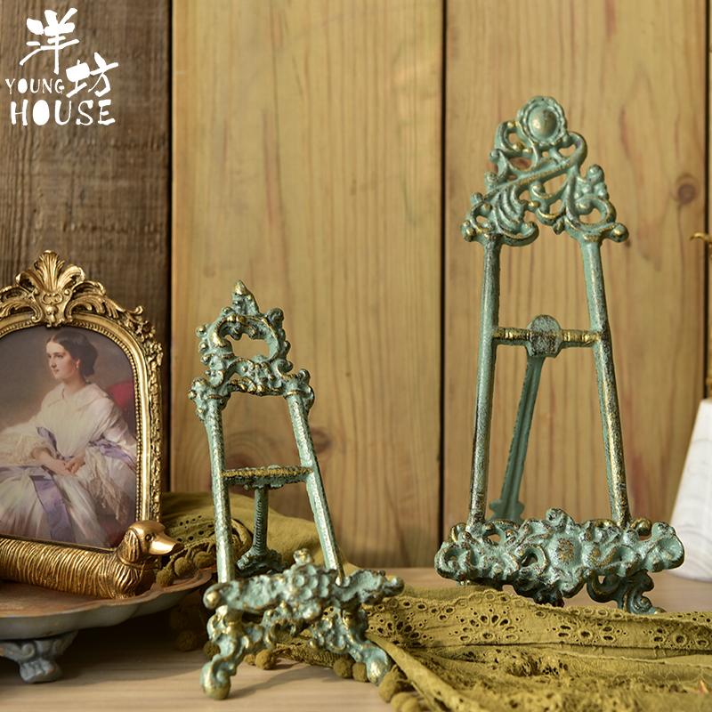 Retro Nostalgic Cast Iron Photo Frame Creative Desktop Picture Holder European Style Decoration for Home Ornaments