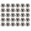 30pcs Alloy Material Spring End Toggles Bright Silver Drawstring Fasteners For Drawstrings