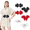 Rhinestone Wide Bow Corset Waist Belt PU Leather Waistband Strap  For Skirts Dress Top Clothes
