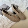 Retro Grandma Shoes Women's 2025 Spring and Summer New Flat-bottomed Soft-soled Lazy One-pedal Doudou Shoes Single Shoes with Skirts