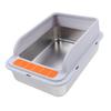 Extra Large Cat Litter Box Large Capacity Stainless Steel Splash Proof Open Top Easy To Clean for Multiple Cats Light