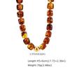 Fashion Colorful Acrylic Big Beads Heart Pendant Necklace for Women, Creative Clavicle Chain Necklace, Statement Trendy Jewelry