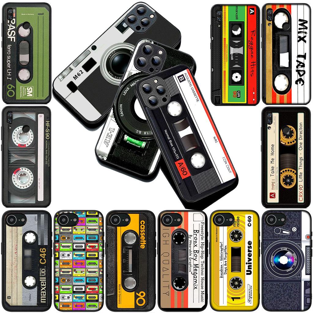 Phone Cover for Apple iPhone 17 Pro XS Max Air 6 Plus X 5 + SE 2022 SE2 16E XR Case  Retro Camera Vintage Cassette Tape Old
