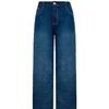 Mens High-Waisted Straight Cut Denim Jeans With Skull Print Streetwear Loose Fit Casual Trousers