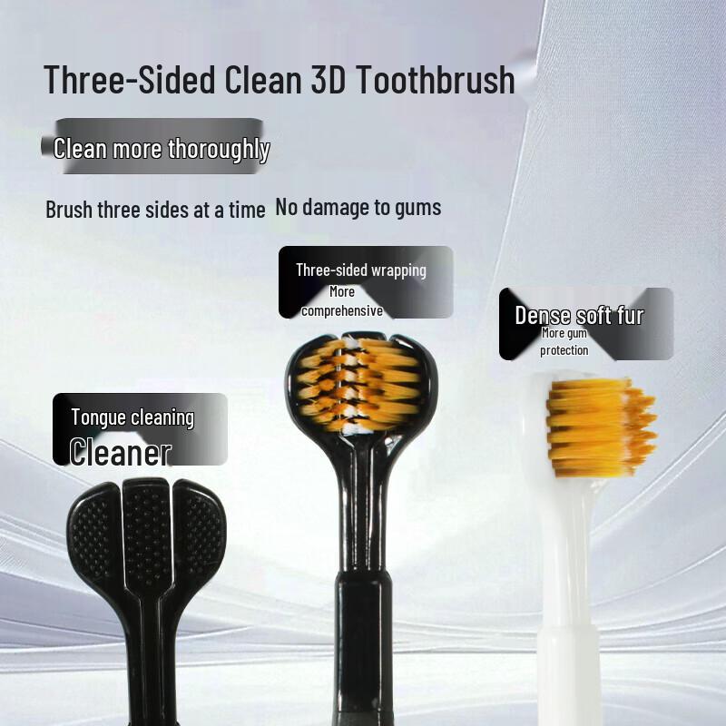 DR. Ya DR6215 3-seitige Zahnbürste, 4er-Pack