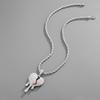 High-Quality European and American Full Diamond Water Drop Broken Heart Couple Necklace