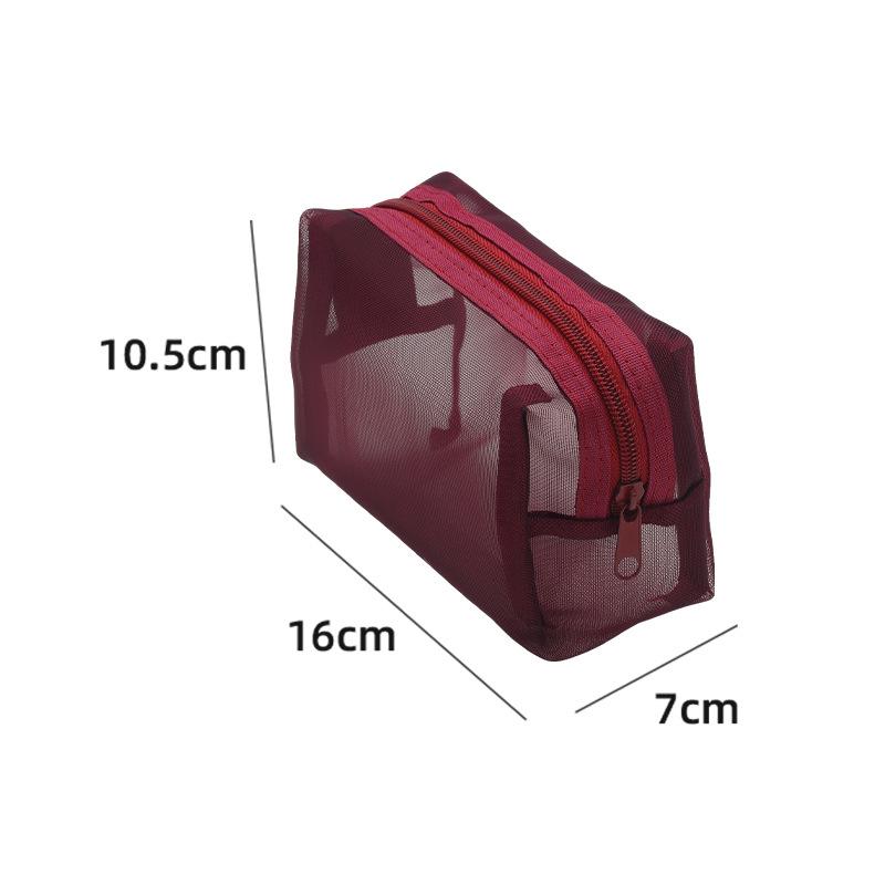 Nylon Mesh Cosmetic Bag Storage Lipstick Bag Earphone Data Cable Storage Bag Portable Travel Storage Bag