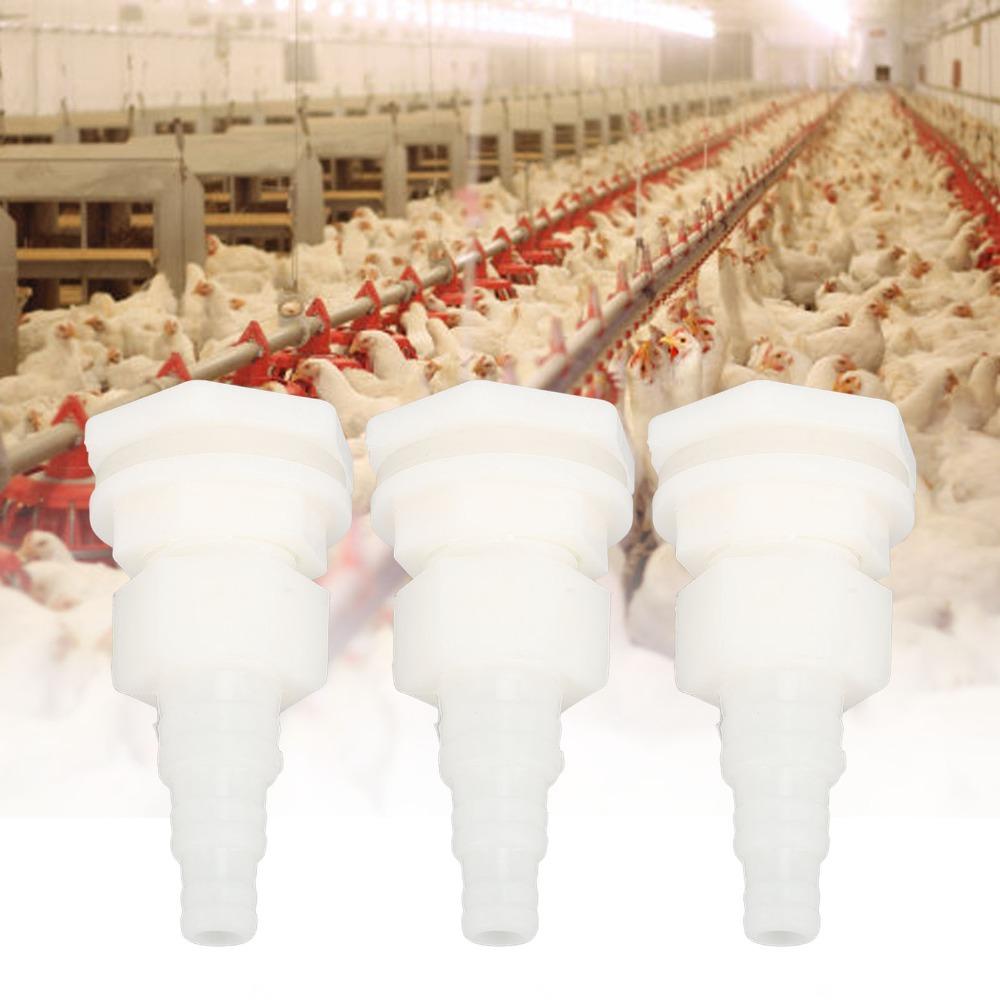 10Pcs PP Water Tank Hose Connector G1/2 Thread Water Tank Hose Fitting Chicken Water Dispenser