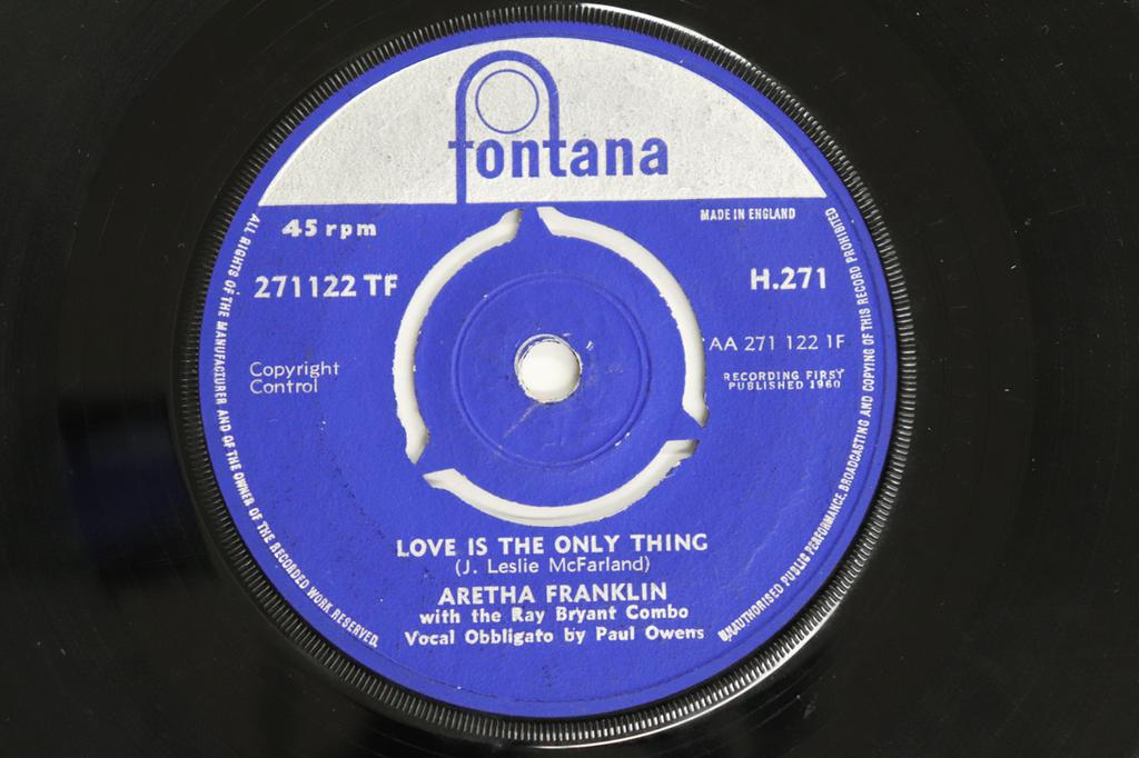 7inch Record ARETHA FRANKLIN, RAY BRYANT COMBO - Love Is The Only Thing / Today I Si H271 FONTANA 1960 UK Soul/Funk Used