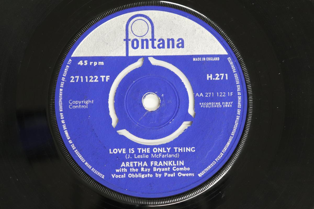 

7inch Record ARETHA FRANKLIN, RAY BRYANT COMBO - Love Is The Only Thing / Today I Si H271 FONTANA 1960 UK Soul/Funk Used