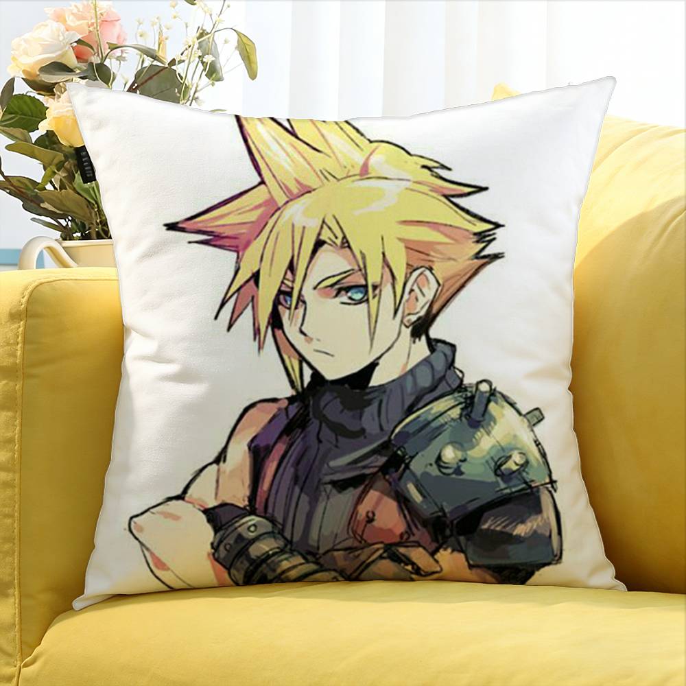 Game CCloud SStrife World Various Sizes Square Pillow Case For Car Home Bedchamber Decor