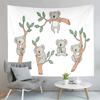 Cartoon Koala Tapestry Eucalyptus Branches Tapestry Cute Wild Animals Tapestry Home Living Room Bedroom Wall Modern Tapestries