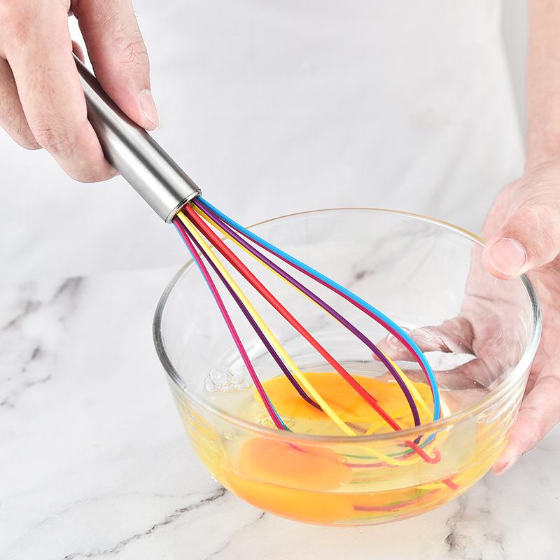 Food-Grade Stainless Steel Silicone Egg Whisk & Cream Whipper