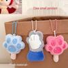 Cartoon Cute Pet Paw Plush Keychain - Girly Backpack Decoration and Lovely Toy Ornament