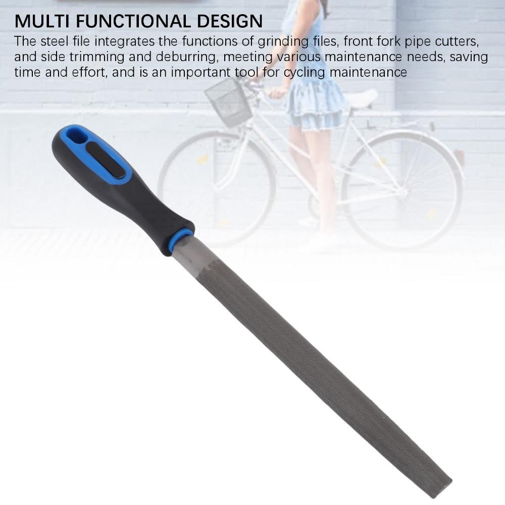 Non-Slip Flat Mill File Steel Bicycle Repair Tool Durable File Sharpening Tool  Fork Pipe Trimming