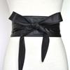 Bowknot Slim Fit Wide Waist Band Corset Waistband Ladies Dress Cummerbands Bowknot Leather Belt