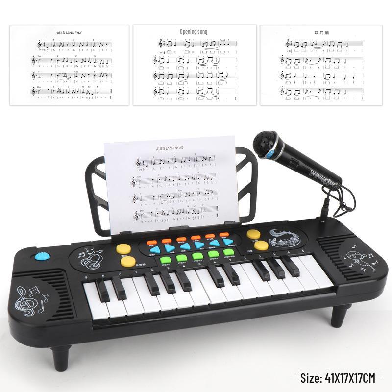 

Детское электронное пианино с 25 клавишами и микрофоном: Обучающая музыкальная игрушка для раннего обучения