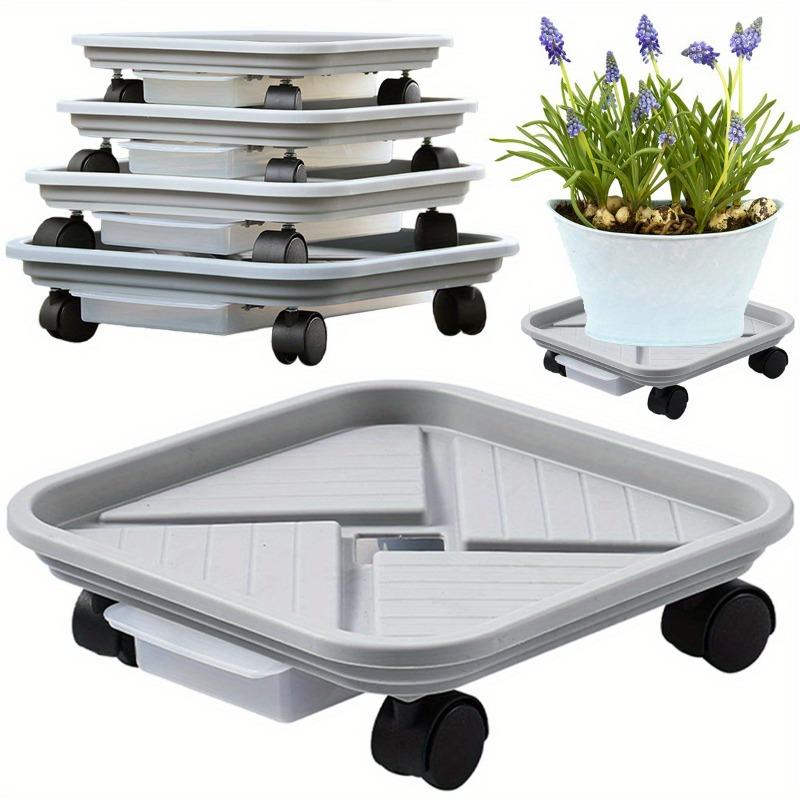 A Plant Ball Cage with Four Wheels and A Drainage Tray, A Square Flower Pot Mover, A Wheeled Garden Rolling Plant Rack