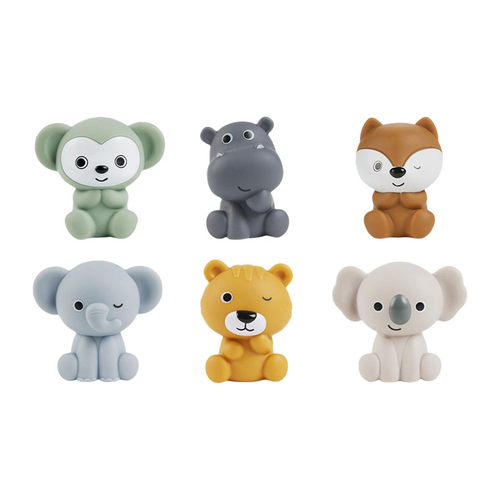 Brinquedo de Banho Multiuso para Bebê Sem Furo Conjunto de Animais Adoráveis Designs para Bebês de 6 a 12 Meses Diversão na Banheira e Piscina