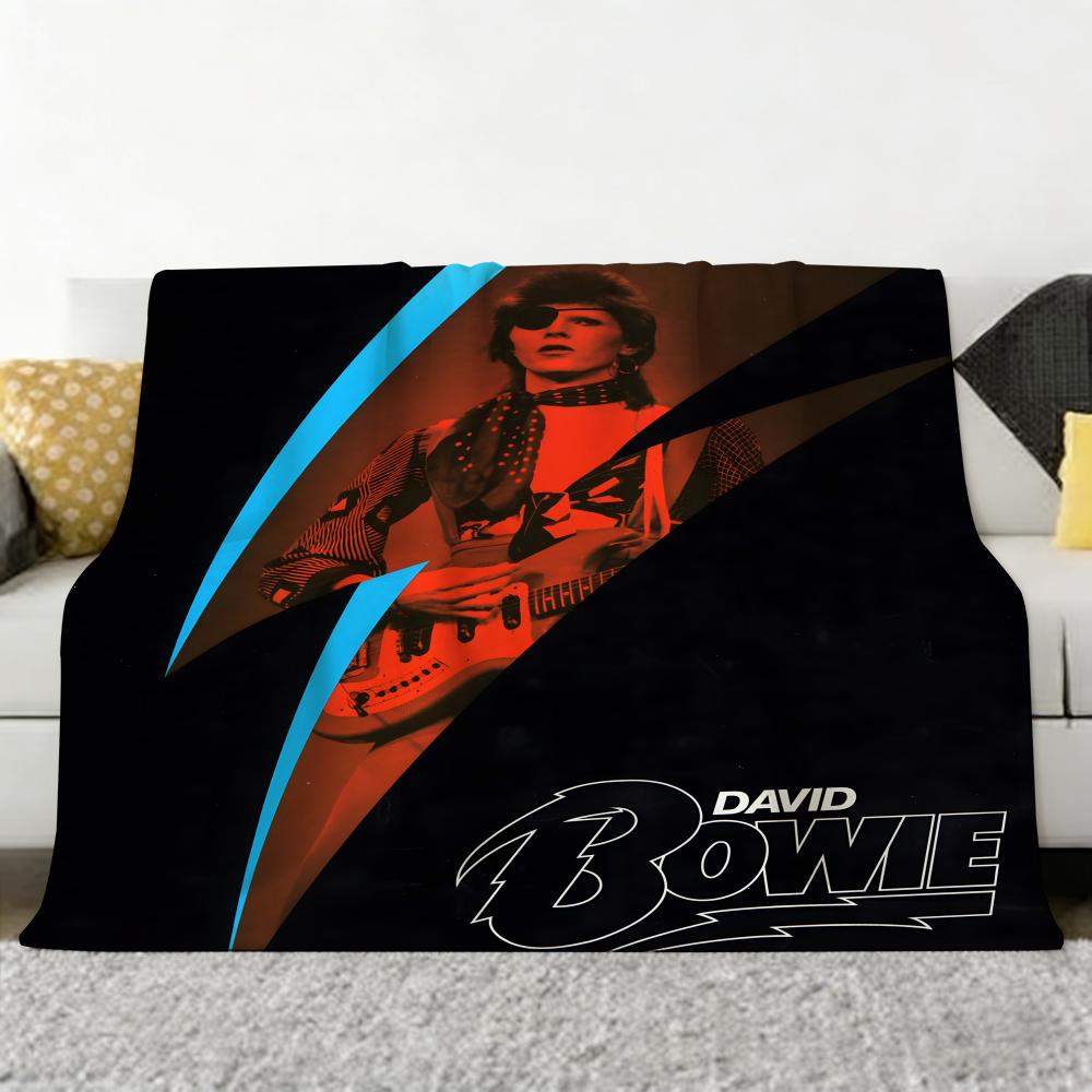 Musician D-David B-Bowie Throw Soft Cozy Flannel Throw Blanket for Sofa Bedroom and More 75x90cm