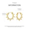 Gold Serie Hoop Earrings 925 Silver Sparkling Irregular Shape Feather Star Earrings Stud for Woman Girl Jewelry Gift