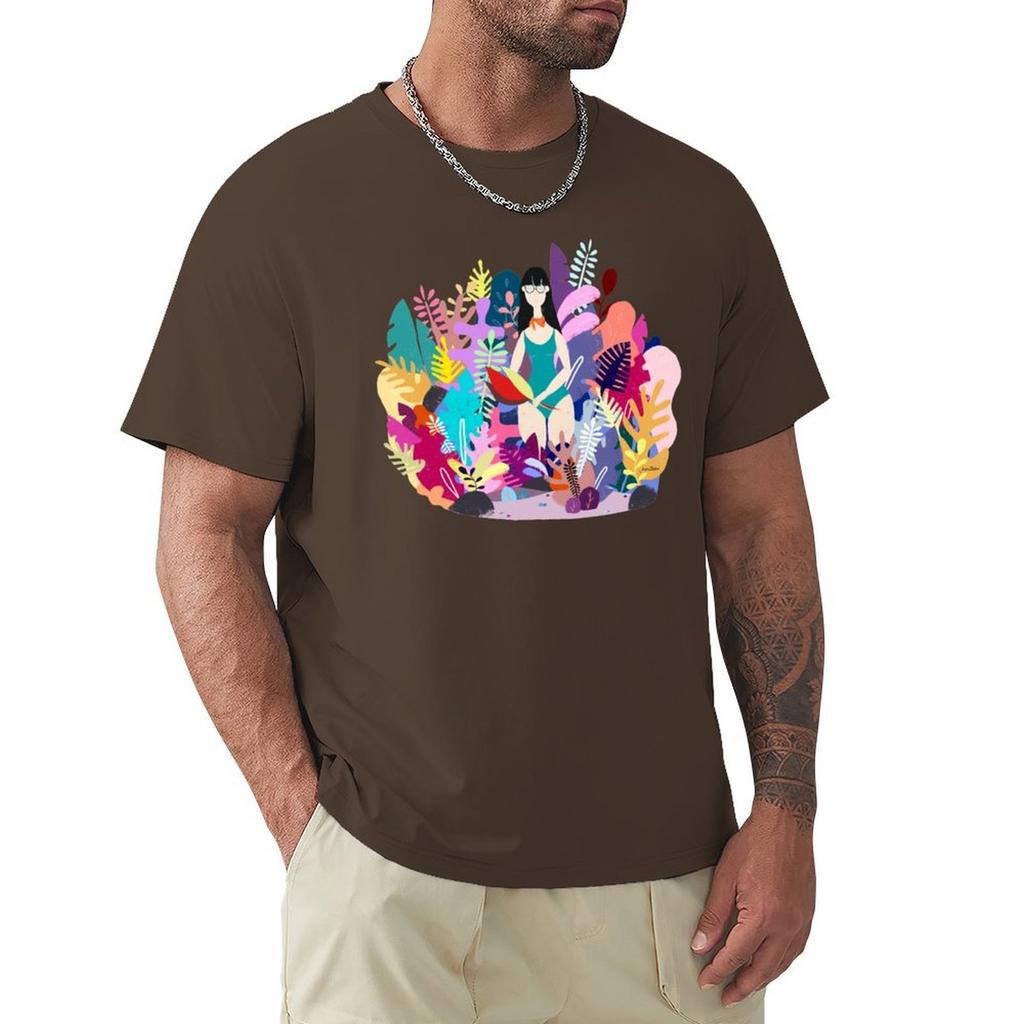 Spring Herbarium T-Shirt Boys Whites Anime T Shirts Vintage Clothes Vintage Anime Shirt Graphic Tee Shirt Men