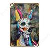 Xolo Mexican Hairless Dog Day Of The Dead Metal Sign Wall Mural Garage Decoration Club Bar Vintage Tin Sign Poster