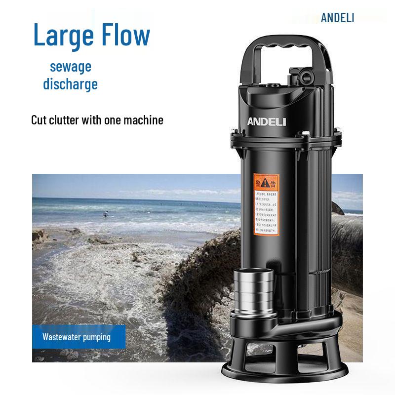 220V Kupfer Klärgruben-Schneidpumpe für Toiletten, Abwasser, Schlamm und Wasser - Ideal für den Hausgebrauch und die Landwirtschaft