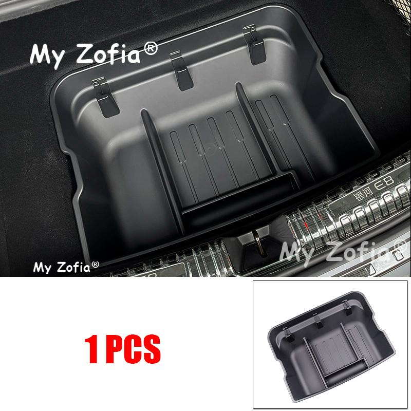 Car Trunk Spare Tire ABS Storage Box For Geely Galaxy E8 2025 2026 Car Dustproof Interior Rear Trunk Organizer Tray Accessories