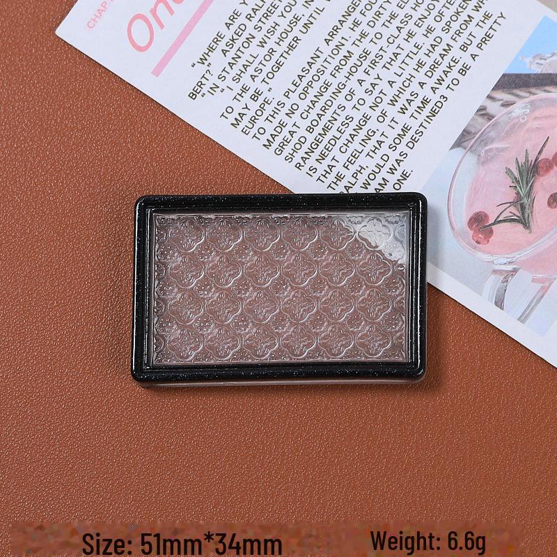 Handmade Cartoon Resin Jewelry Ornaments with Transparent Carved Square Plate