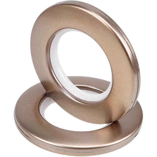 32 Pack Curtain Grommet, Home Sewing Depot Fast-Set Plastic,Inner Diameter 1-9/16"(40mm) Curtain Eyelet Rings Nanoscale Low Noise Roman Ring (Brown)