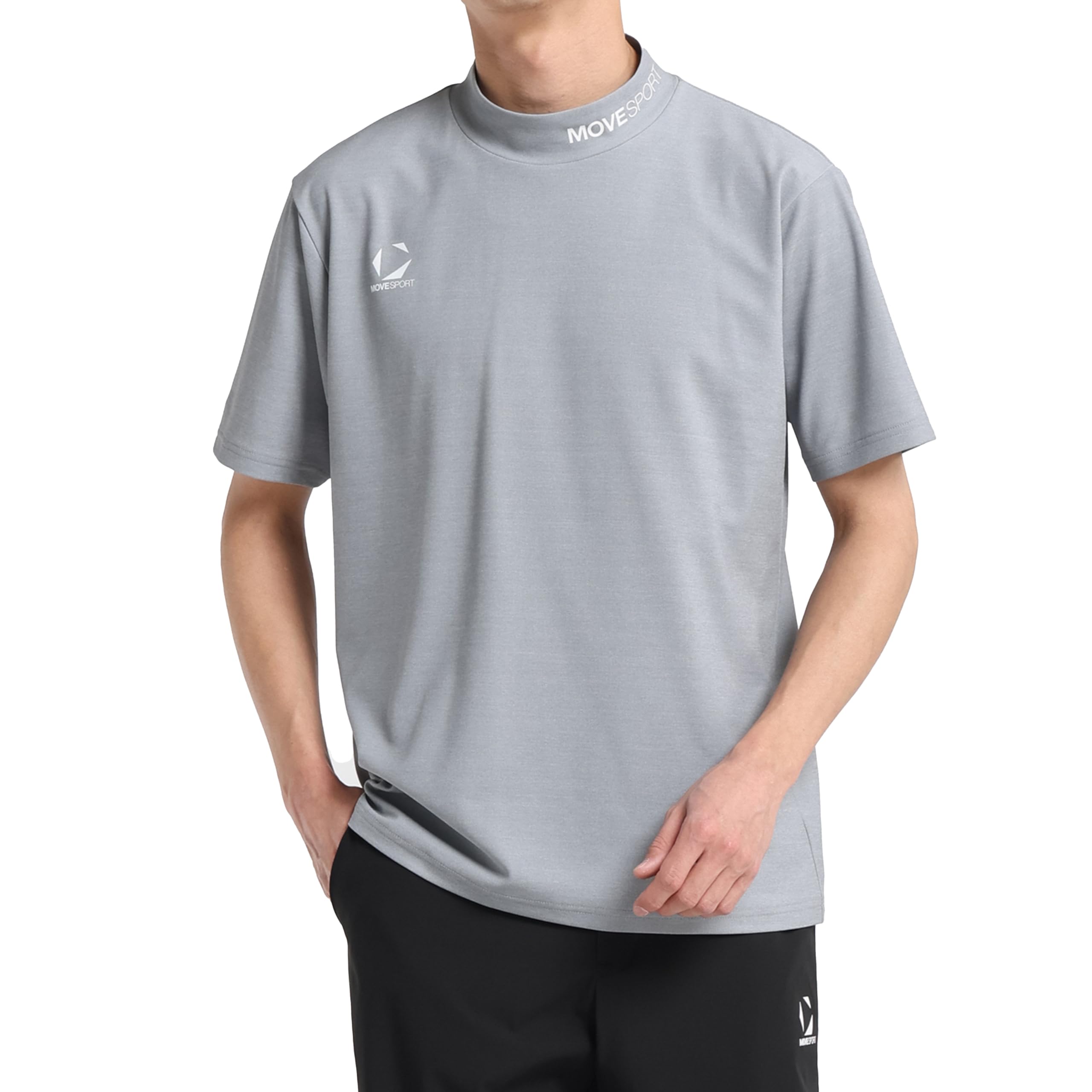 

Short Sleeve Shirt Descente Golf Short Sleeve Golf Wear SUNSCREEN Mini Pique Mock Neck Shirt Cooling Function [Move Sports] Men s GY01(ST5SHTZ4MB)