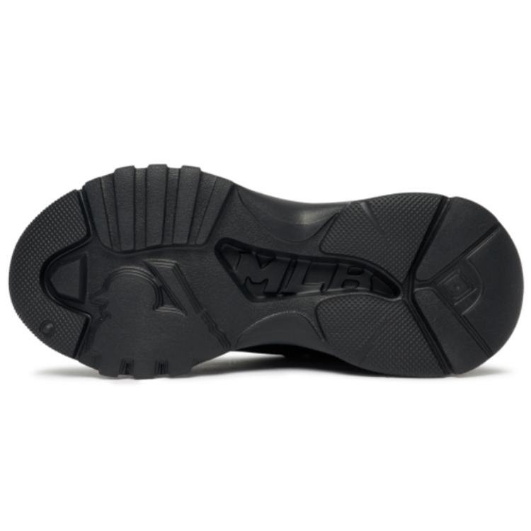 New MLB Big Ball Chunky Mesh Cushioning Anti Slip Wear Resistant Breathability Low Top Chunky Sneakers Unisex Black 3ASHCE12N-50BKS