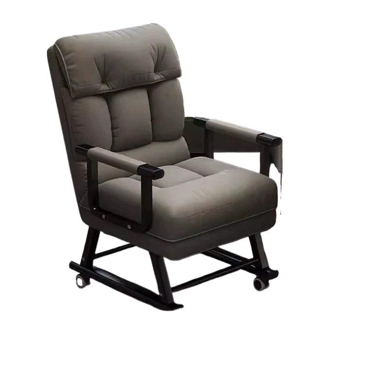 Movable Recliner Sofa Bed: Foldable Office Lunch Break Chair with Wheels for Home or Dorm Use